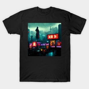 Icon - Cyberpunk Cityscape T-Shirt